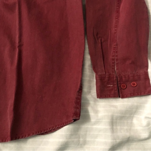 Vintage MOST Mens Maroon Long Sleeve Button Up Shirt Size Medium - Picture 3 of 6